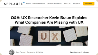 Applause Q&A: UX Researcher Kevin Braun